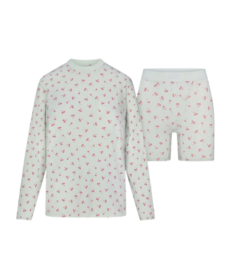 Skims Boyfriend Long Sleeve And Boxer Set