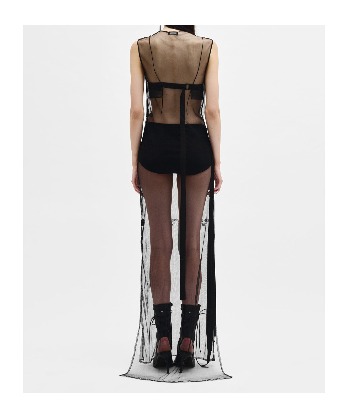 ANN DEMEULEMEESTER SEDA SLEEVELESS 'TILL THE END' TULLE DRESS