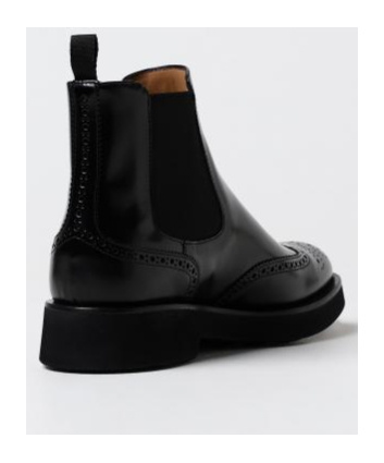 Church's Brogue Detailed Ankle Boots In Black