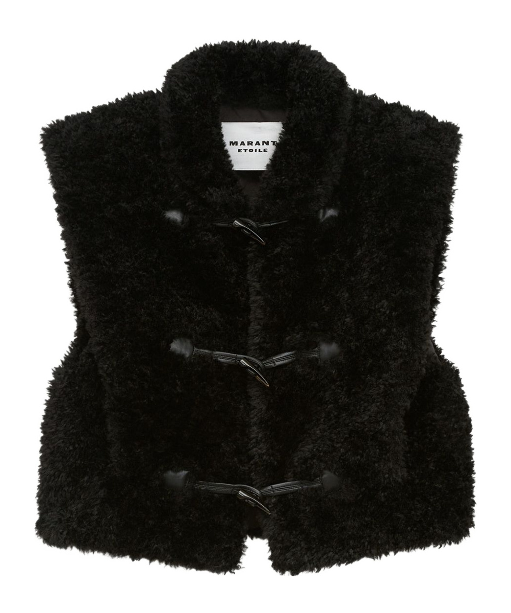 Isabel Marant Étoile Sleeveless Fur Vest In Black