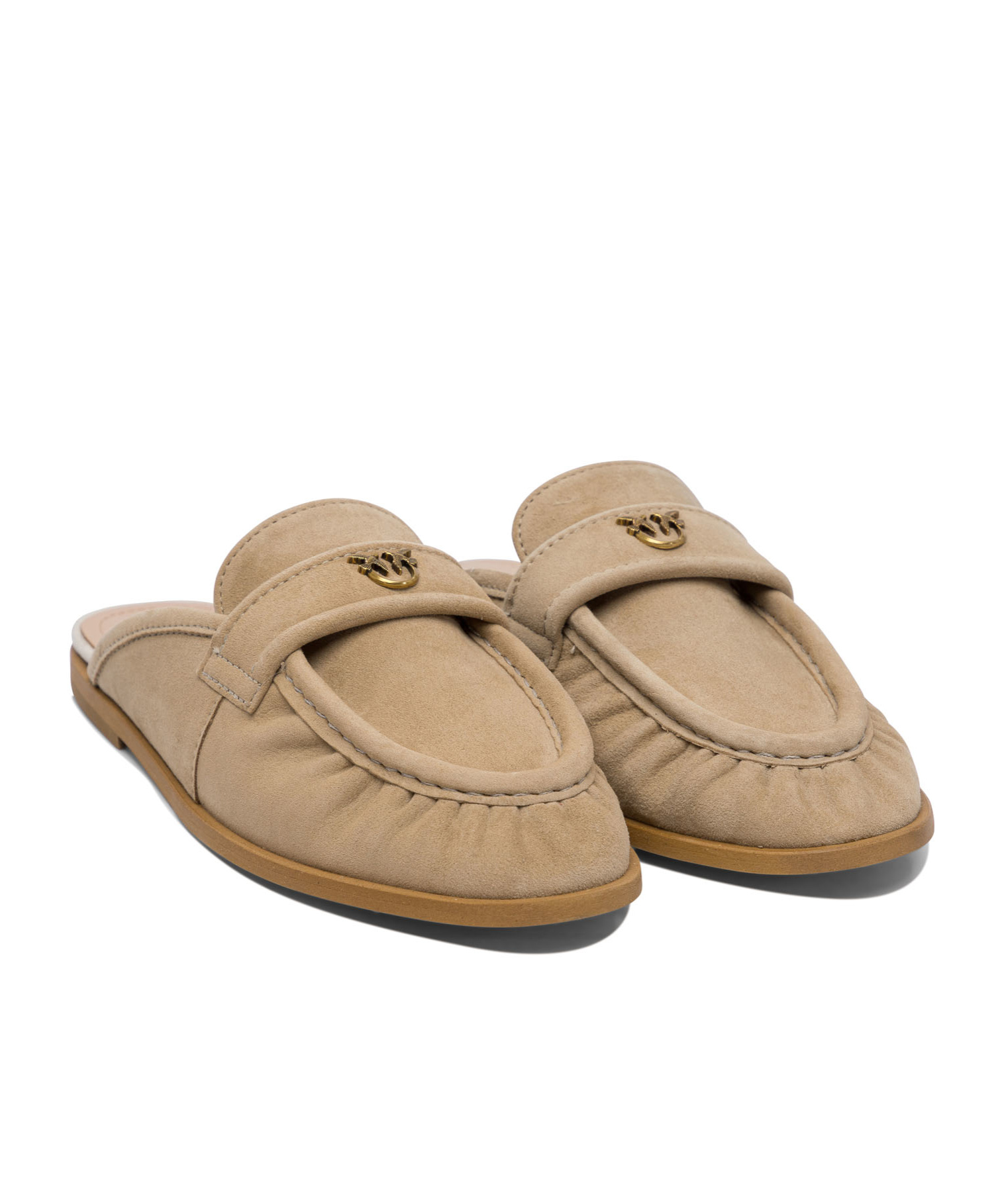Shop Pinko Love Birds Slides In Brown