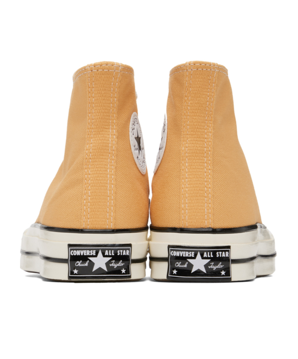 Converse Round Head Strapped High-top Casual Sneakers In Yellow