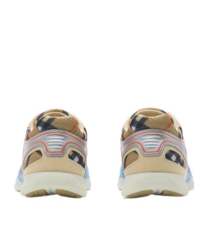 Burberry Multicolor Mesh And Suede Matrix Sneakers In Multi