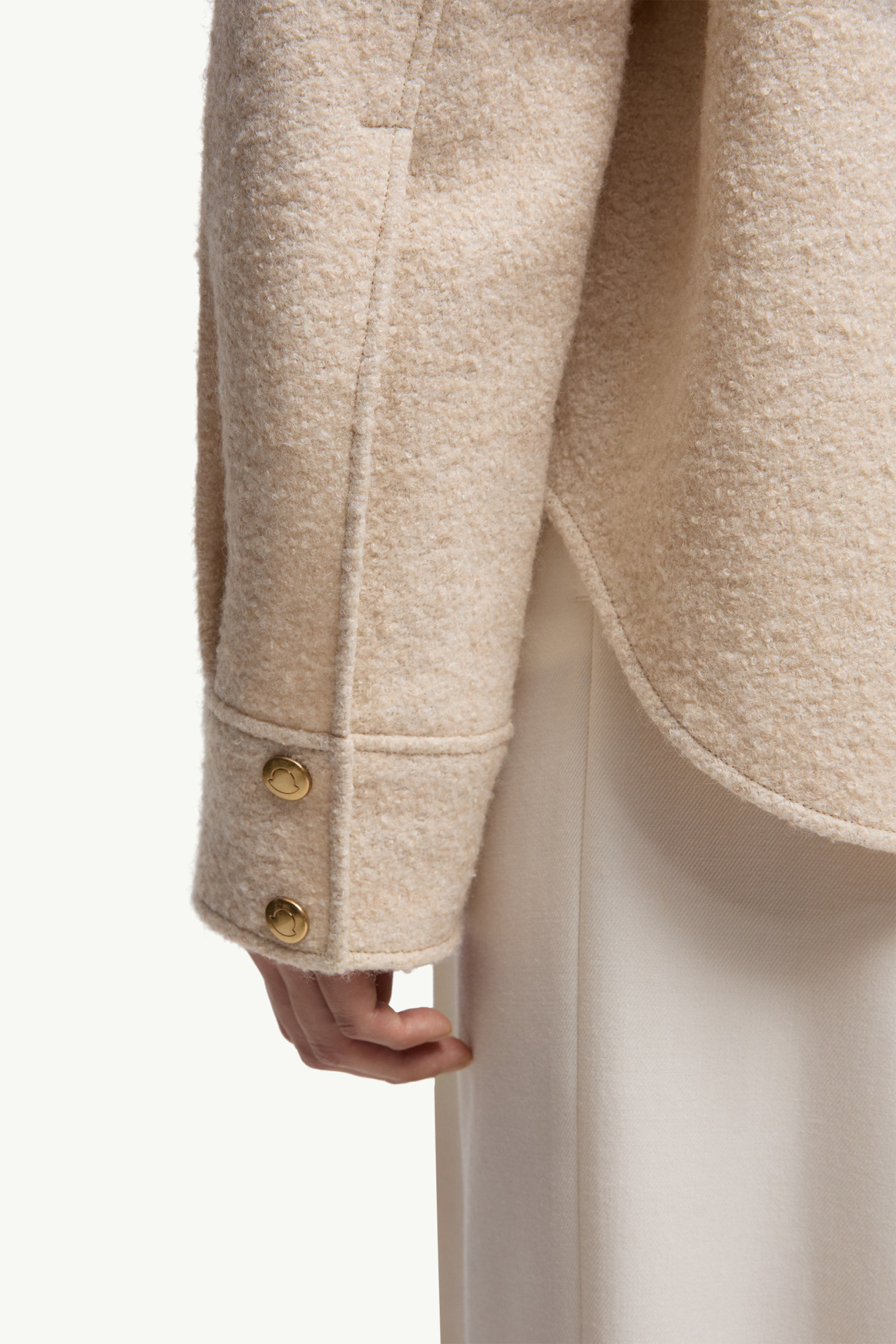 Moncler Jacke Aus Einem Wollgemisch In Neutral