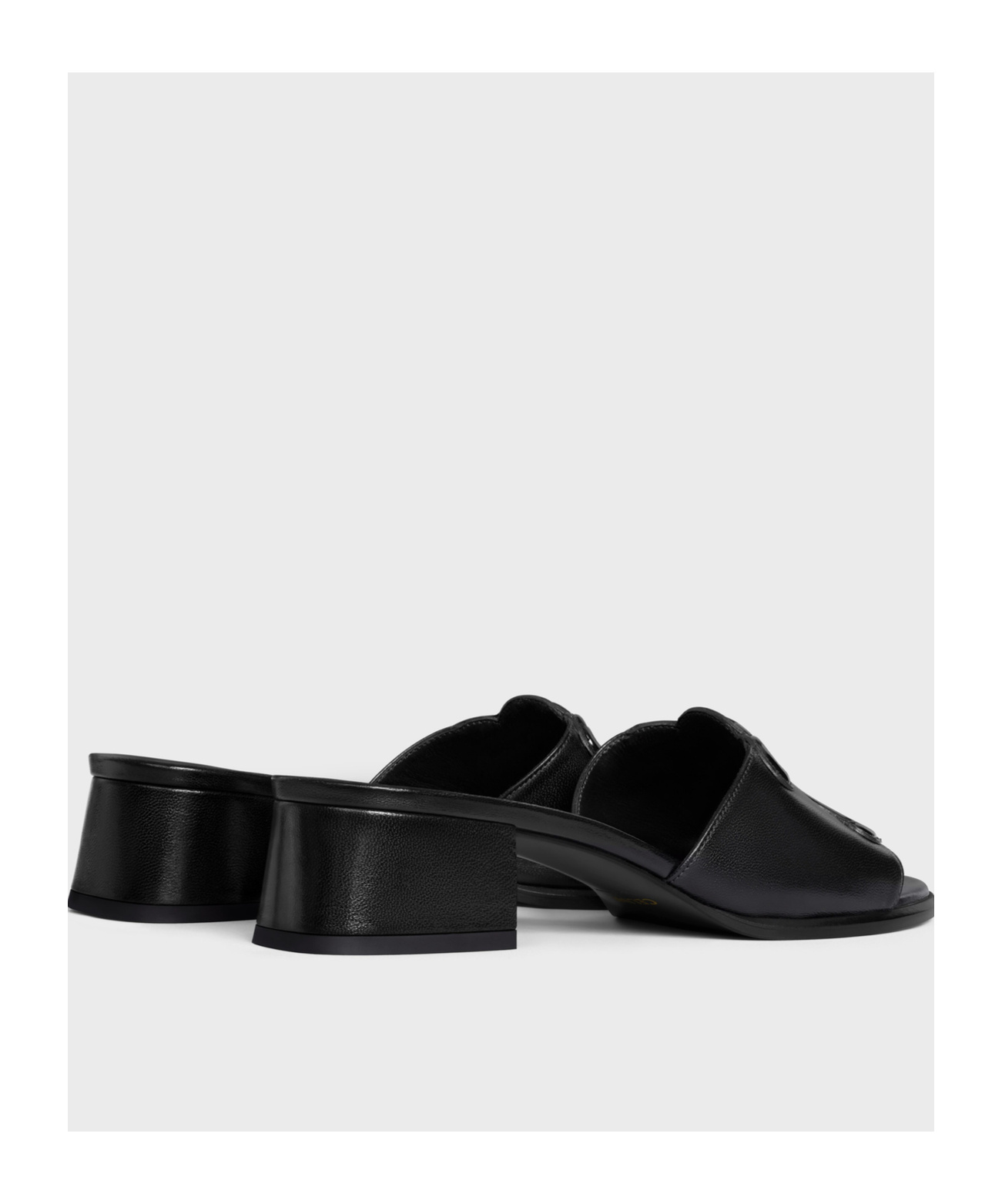 Celine Thick And High-heeled Muller Shoes In Black