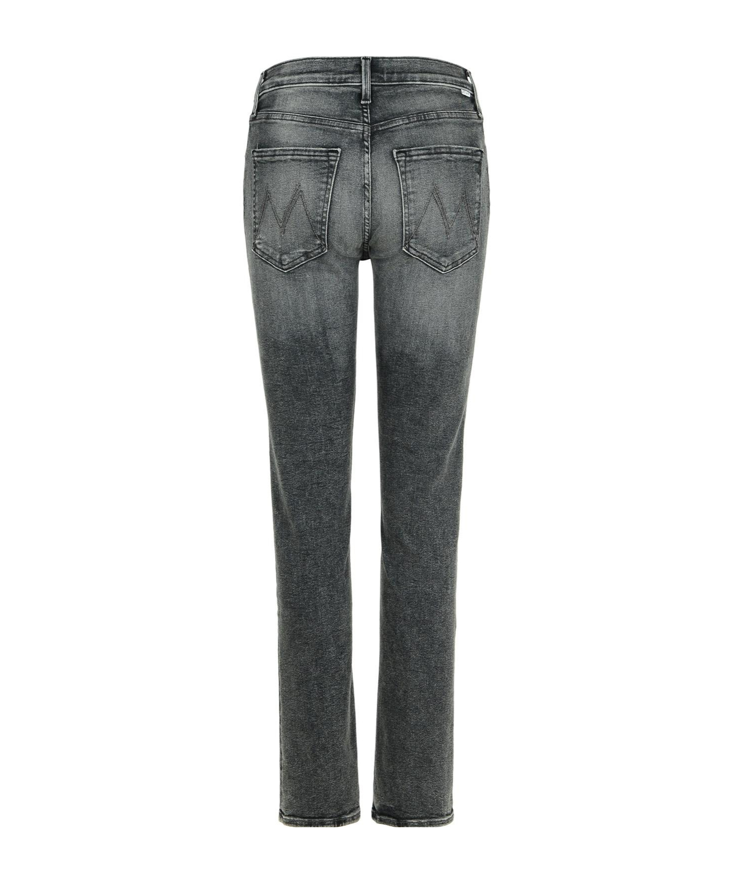 Shop Mother The Mid Rise Rider Skimp Jeans In Black