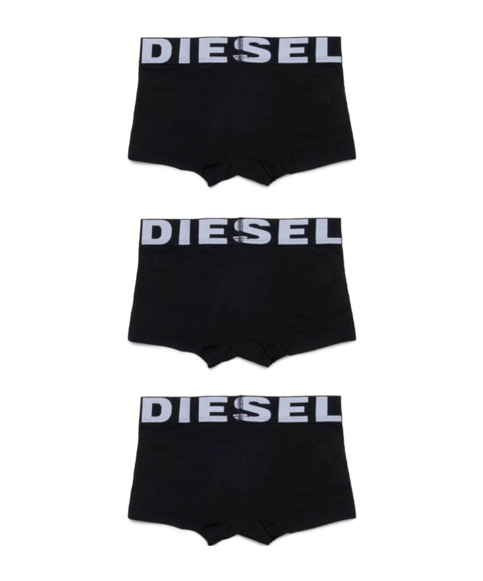 DIESEL LOGO-WAISTBAND BOXERS (PACK OF THREE)