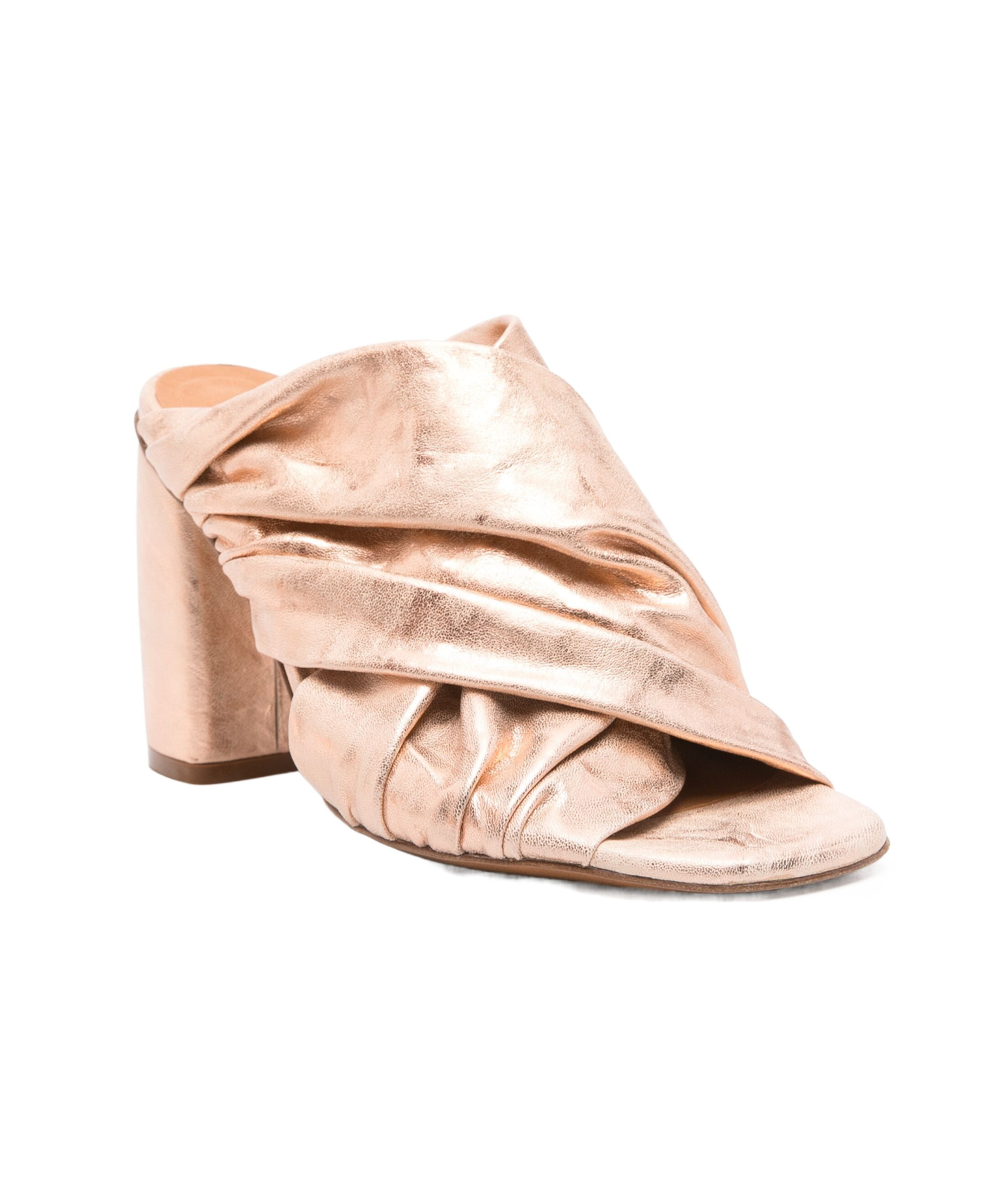 Shop Forte Forte Cross-heeled Sandals In Nude