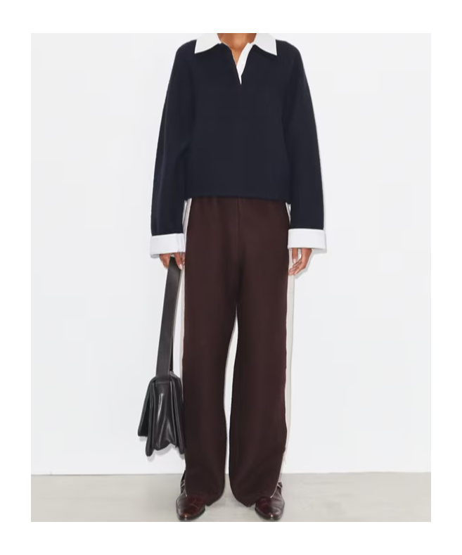 Tory Burch Rugby Polo Top In Blue