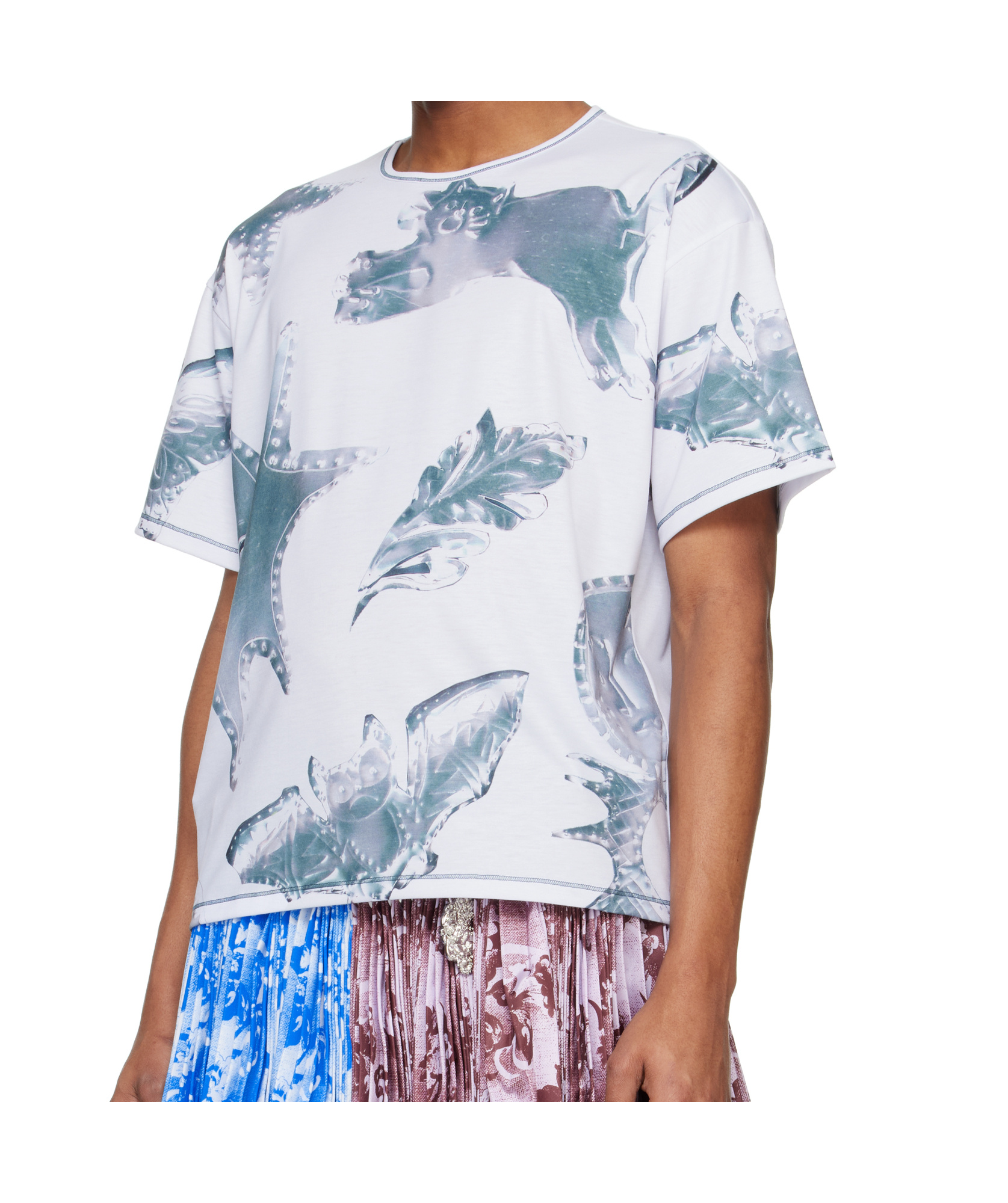 Chopova Lowena Zoom Spur Oversized Short Sleeve T-shirt In Multicolor