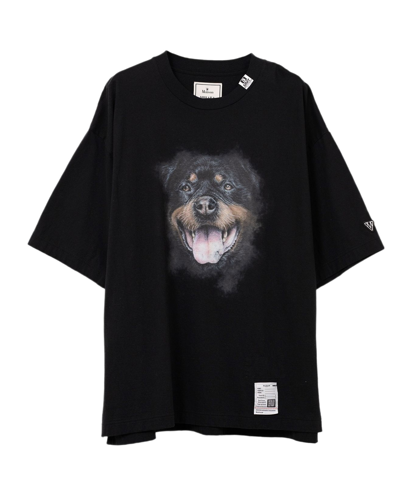 Miharayasuhiro Maison Mihara Yasuhiro Round Neck T-shirt In Black
