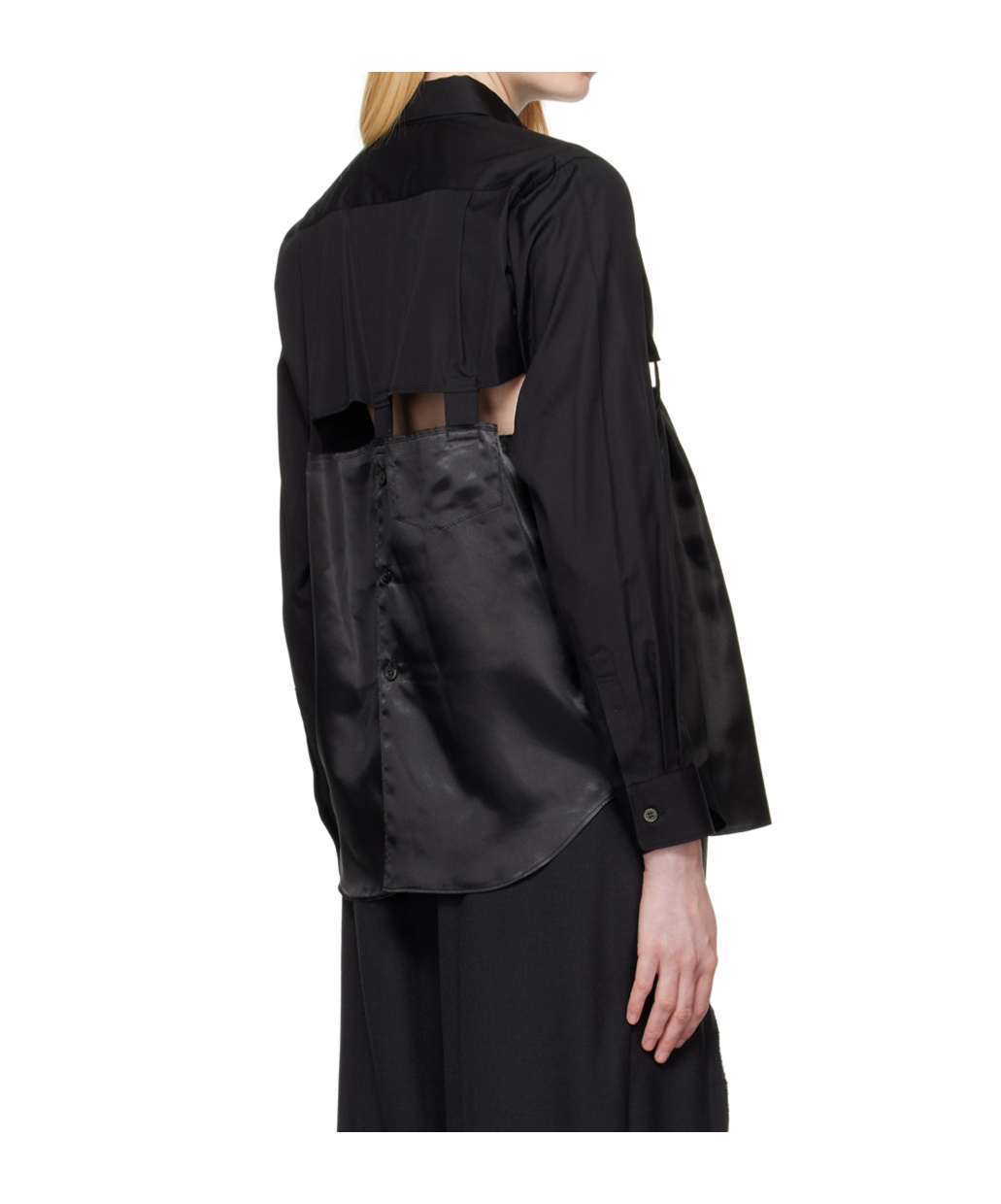 COMME DES GARÇONS LAPEL LONG SLEEVE TOP