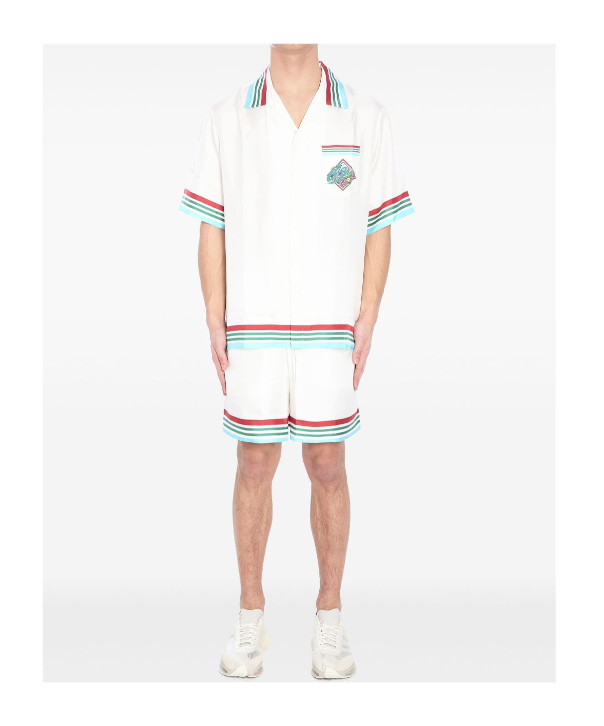 Casablanca Casa Way World Series Silk Shirt In White