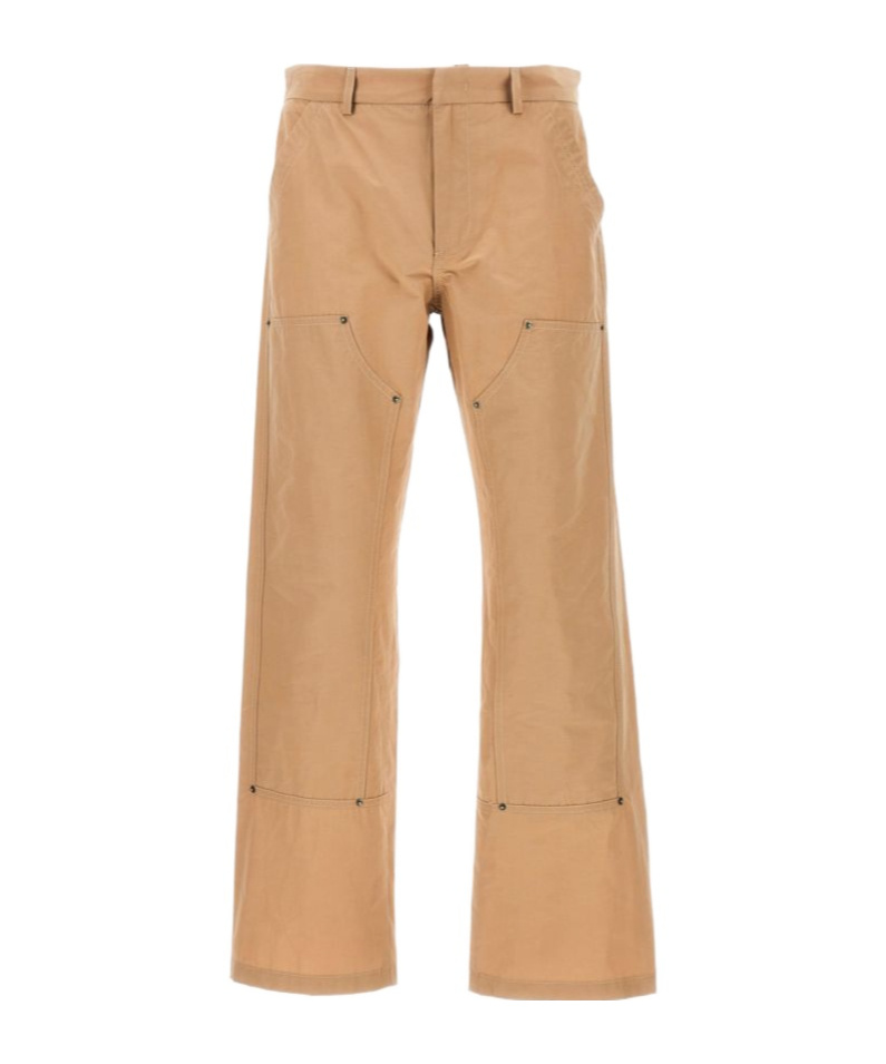 424 Stitched Straight Leg Pants With Front And Back Pockets In Nude