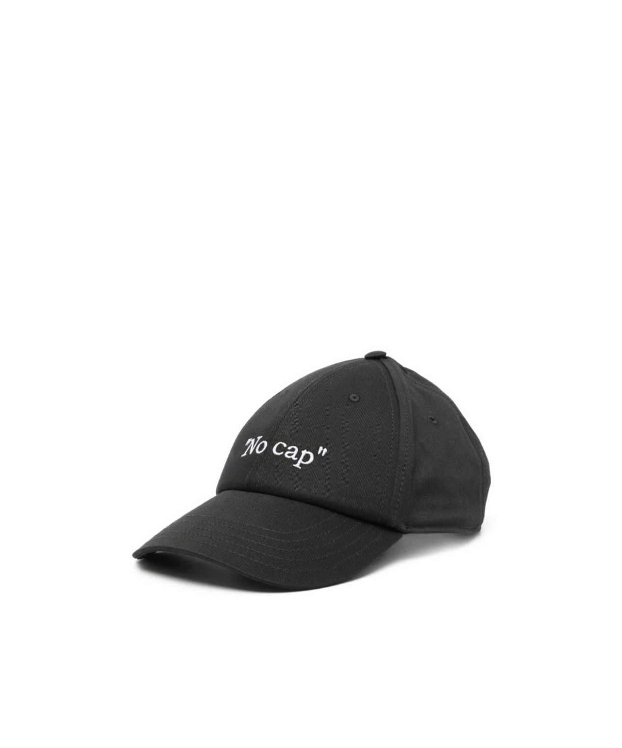 Off-white Slogan Embroidered Baseball Cap In Black
