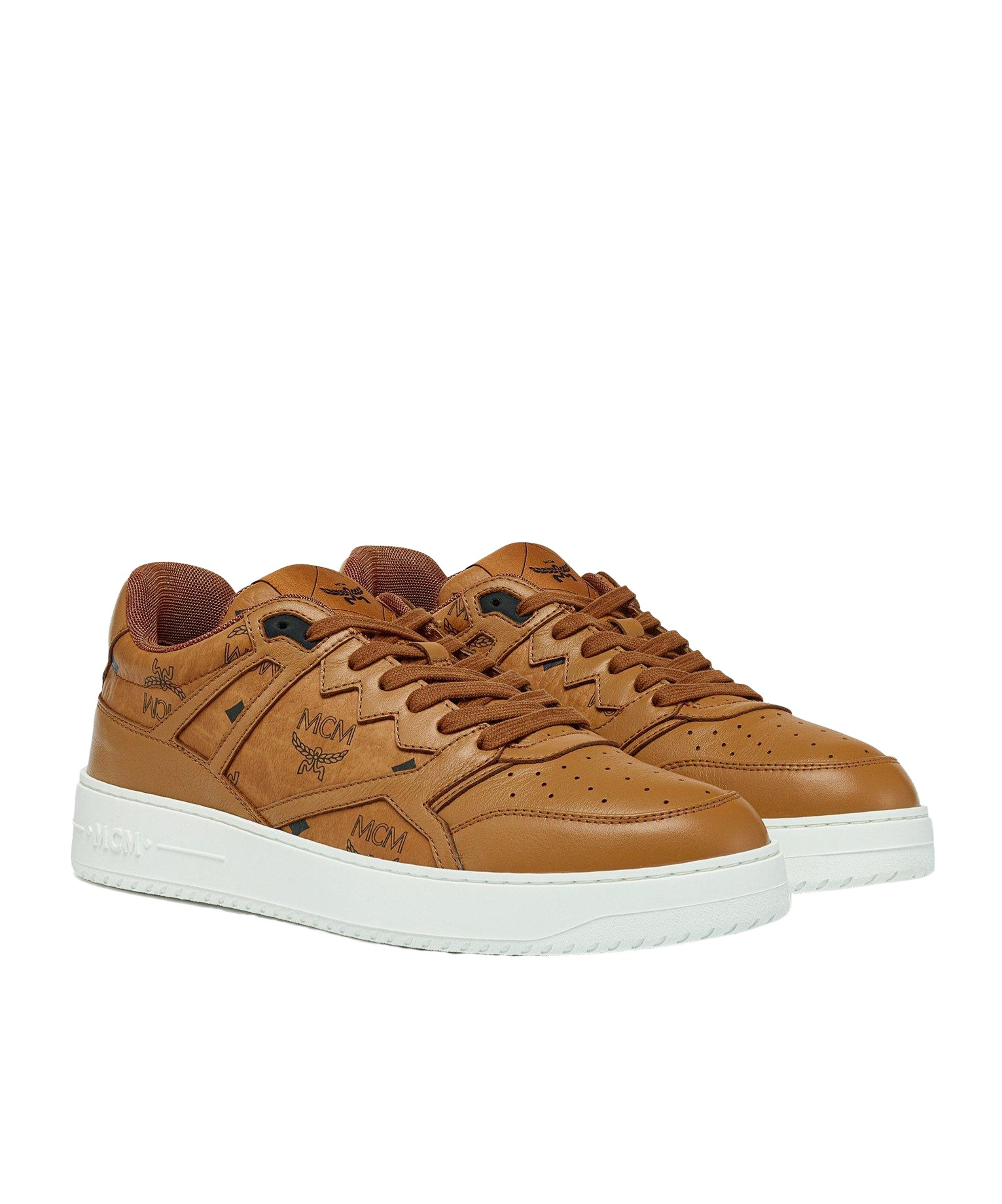 Mcm Neo Terrain Lo Sneakers In Visetos In Brown