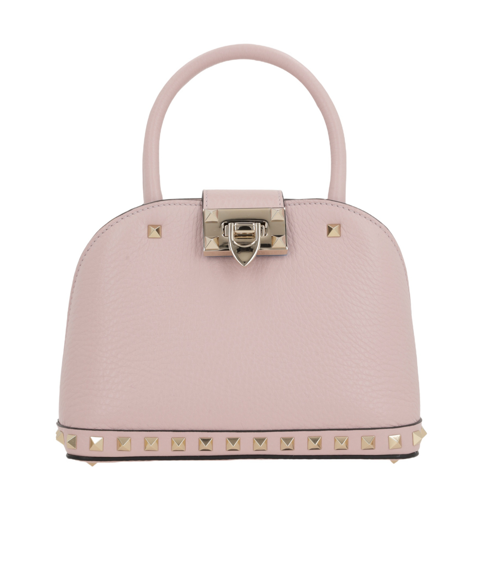 Valentino Small Rockstud Tote Bag In Nude