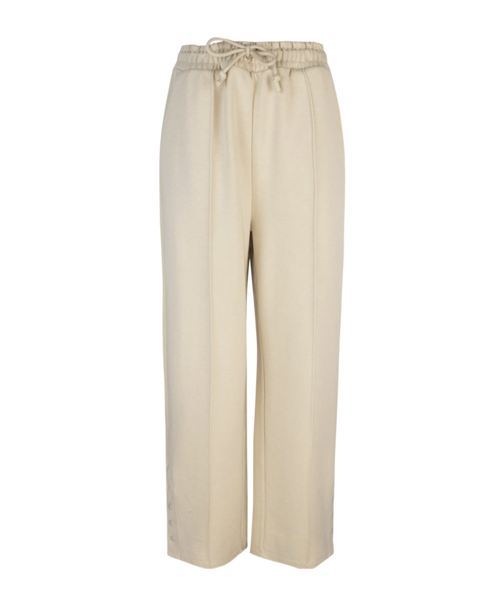 Patrizia Pepe Embossed Seam Track Pants In Neutral