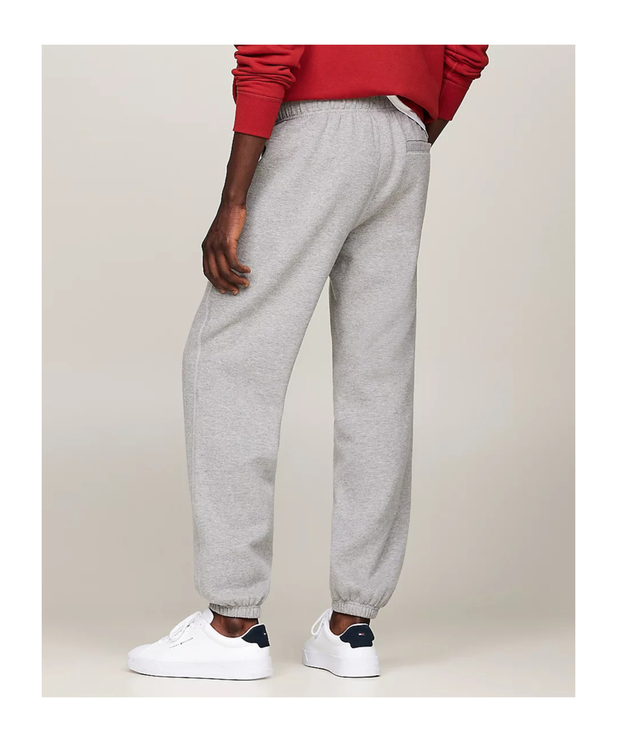 Tommy Hilfiger Cuffed Leg Fleece Joggers In Gray