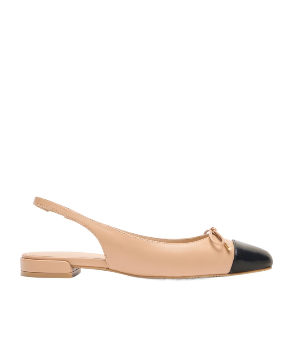 Stuart Weitzman Women's Sleek Bow Slingback Flats In Nude