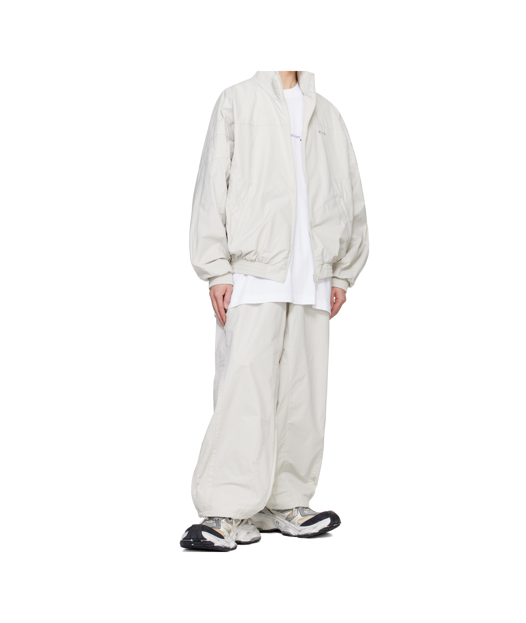 Vetements Oval Logo Tracksuit Pants In Gray
