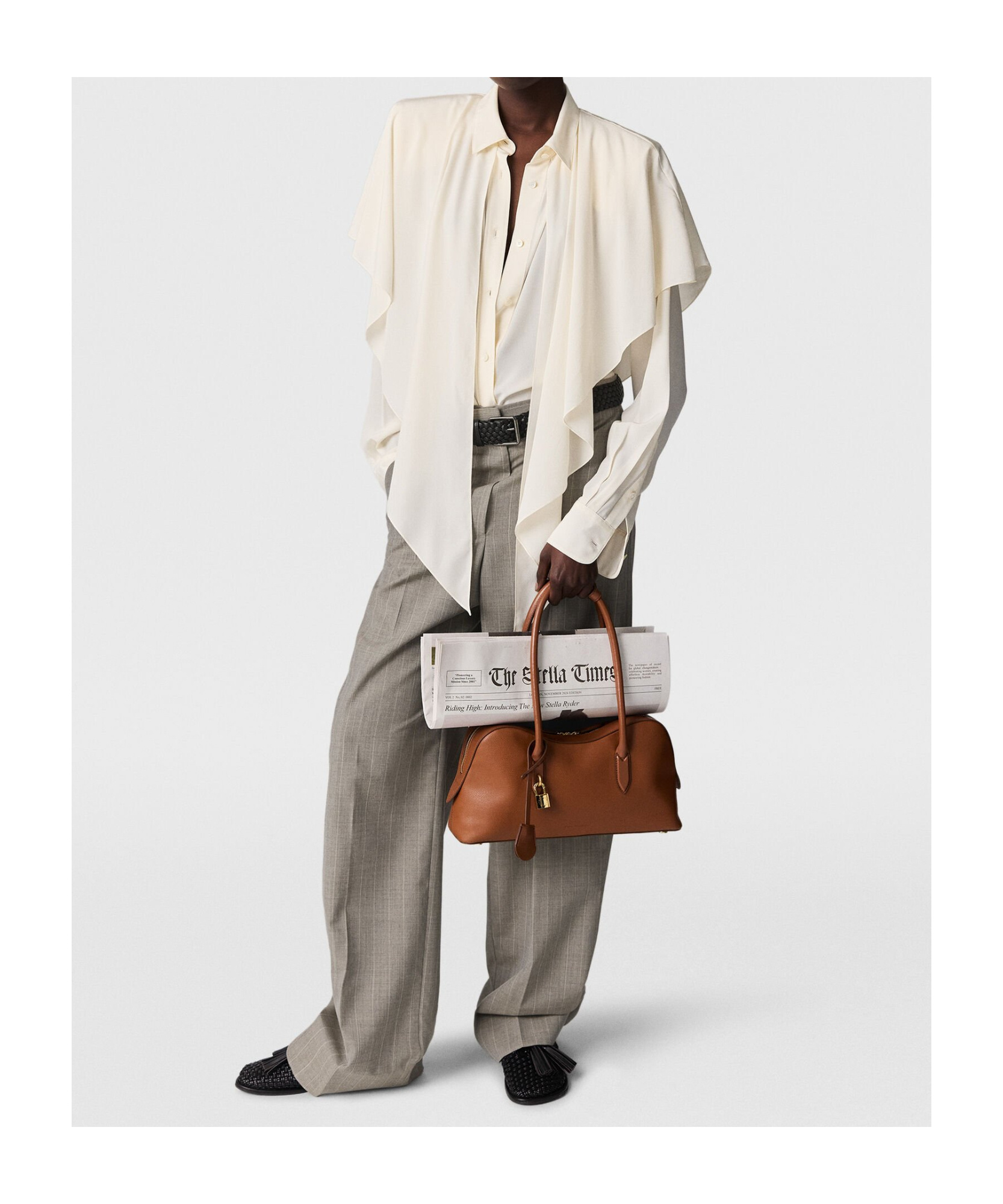Stella Mccartney Layered Panel Long-sleeved Semi-sheer Shirt In White