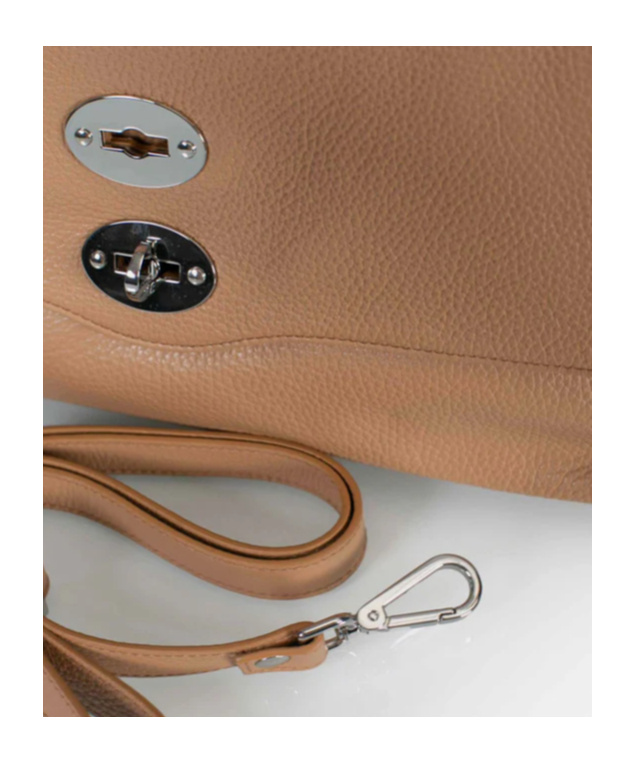 Zanellato Postina Twist-lock Medium Tote Bag In Nude