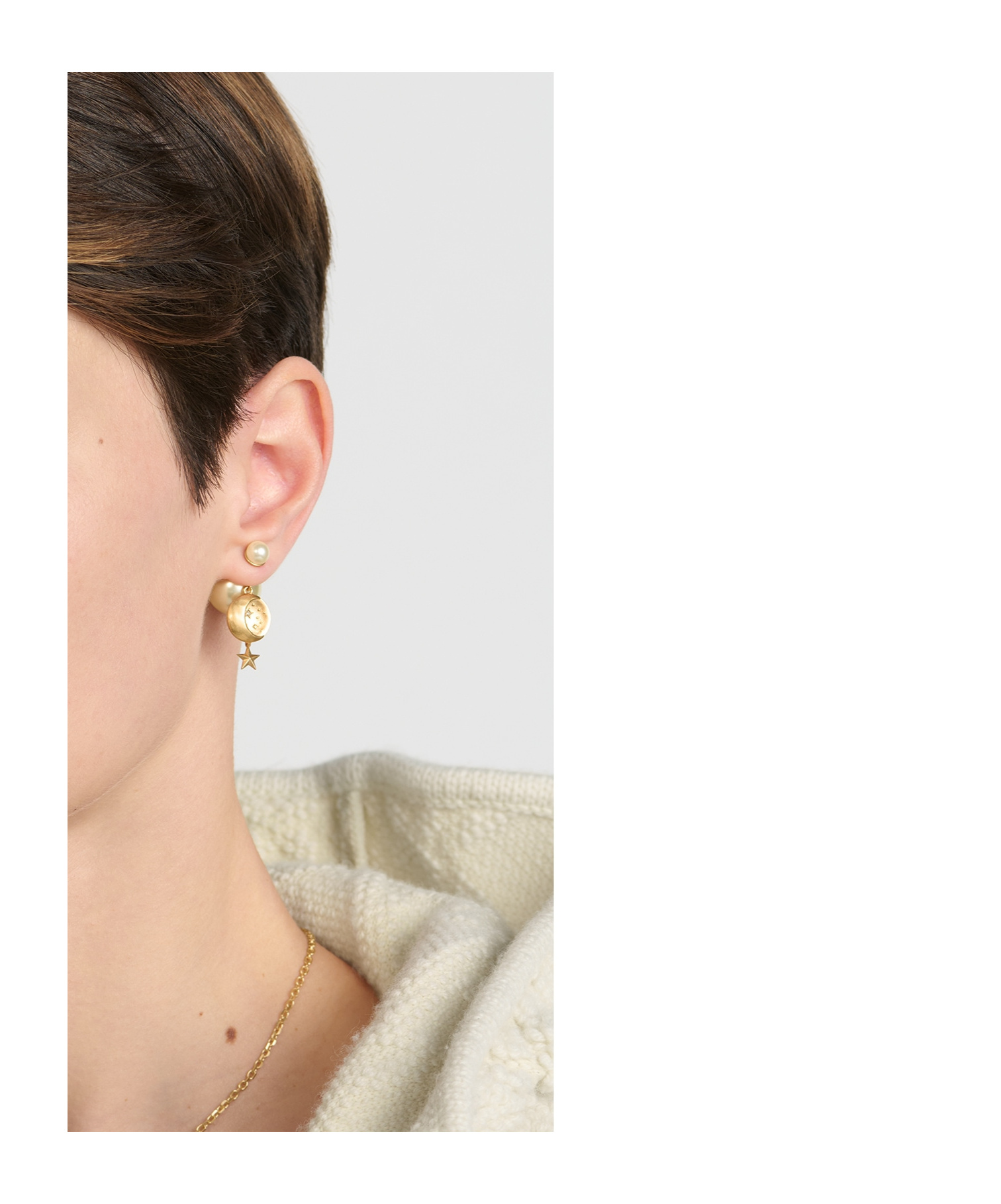 Shop Dior Tribales Earrings In White