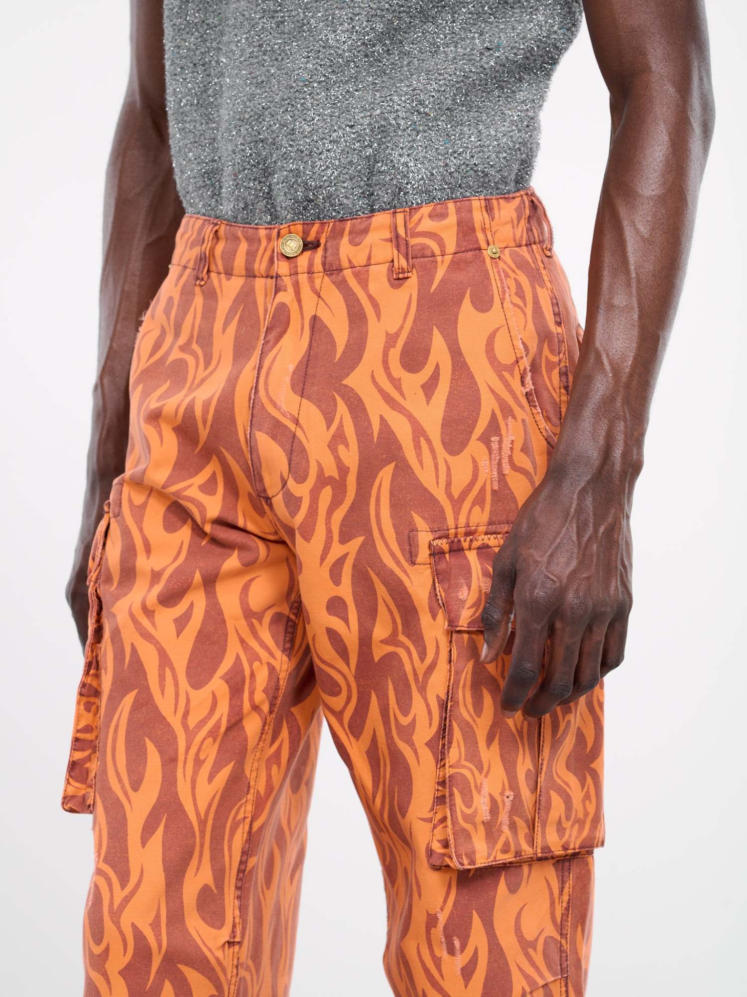 Erl Elastic Waist Overalls In Multicolor
