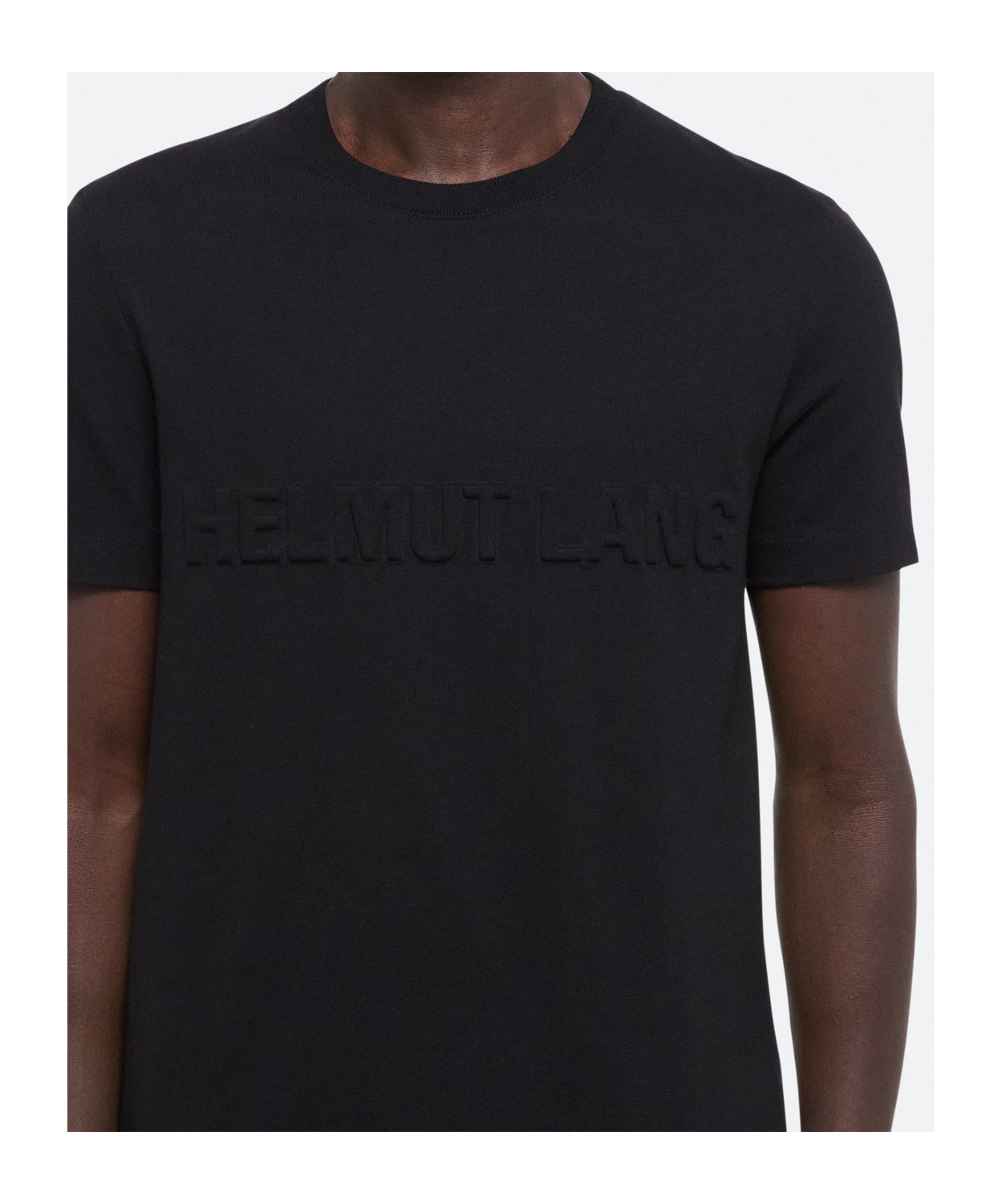 Helmut Lang Embossed Logo Tee In Black