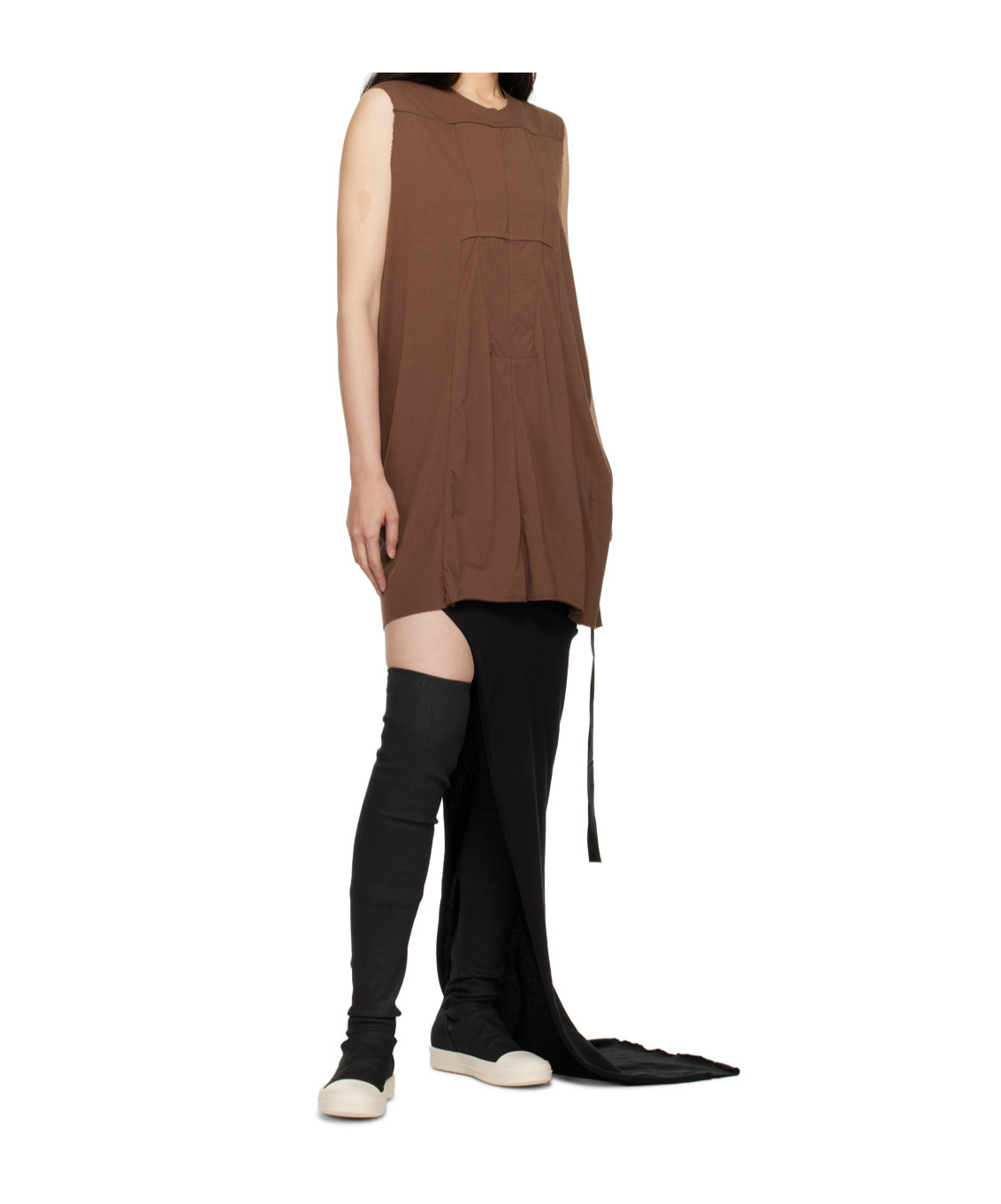 Rick Owens Drkshdw Sleeveless Vest In Brown