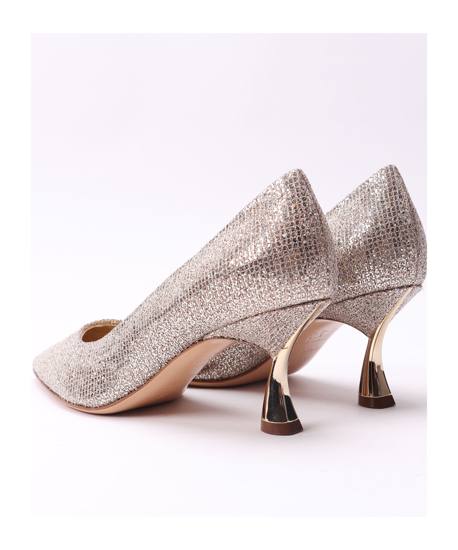 Casadei Glistening 75mm Leather Pumps In Nude