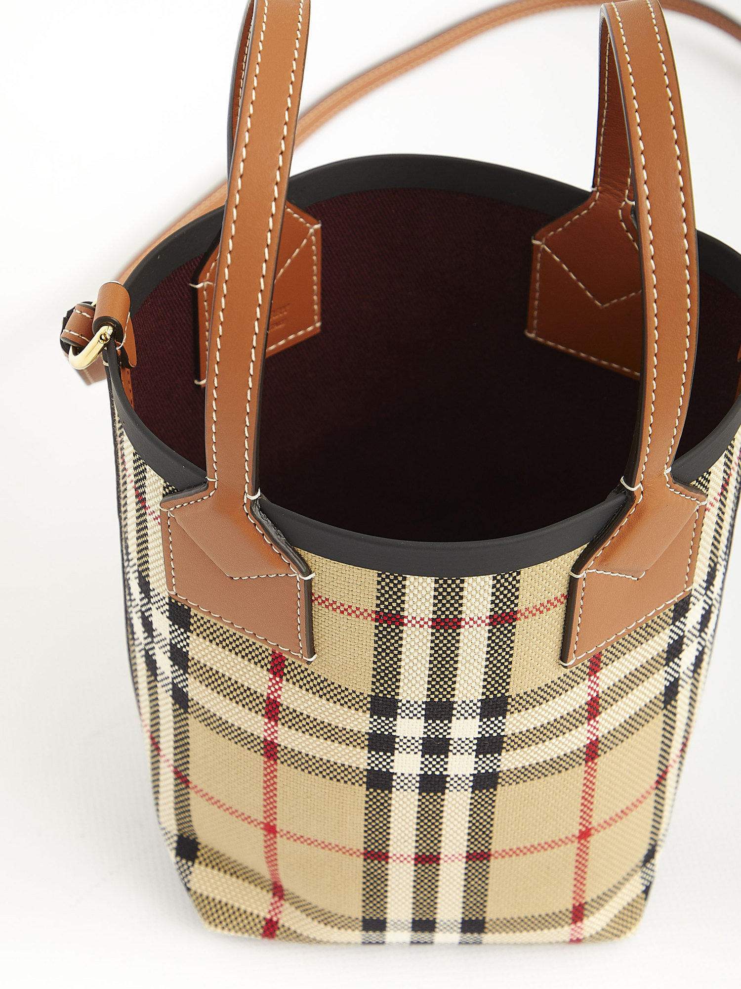BURBERRY BURBERRY LONDON CHECKED MINI TOTE BAG