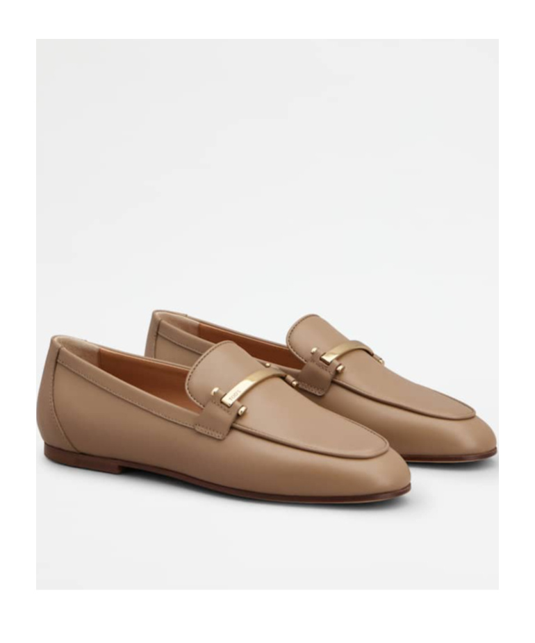 Tod's Leather Loafers In Brown