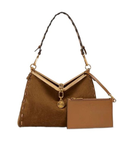 Etro Medium Vela Shoulder Bag In Brown