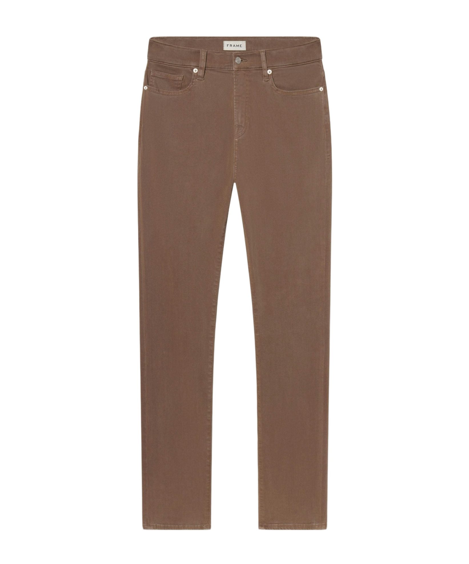 Frame Jeans With Belt Loops In Brown