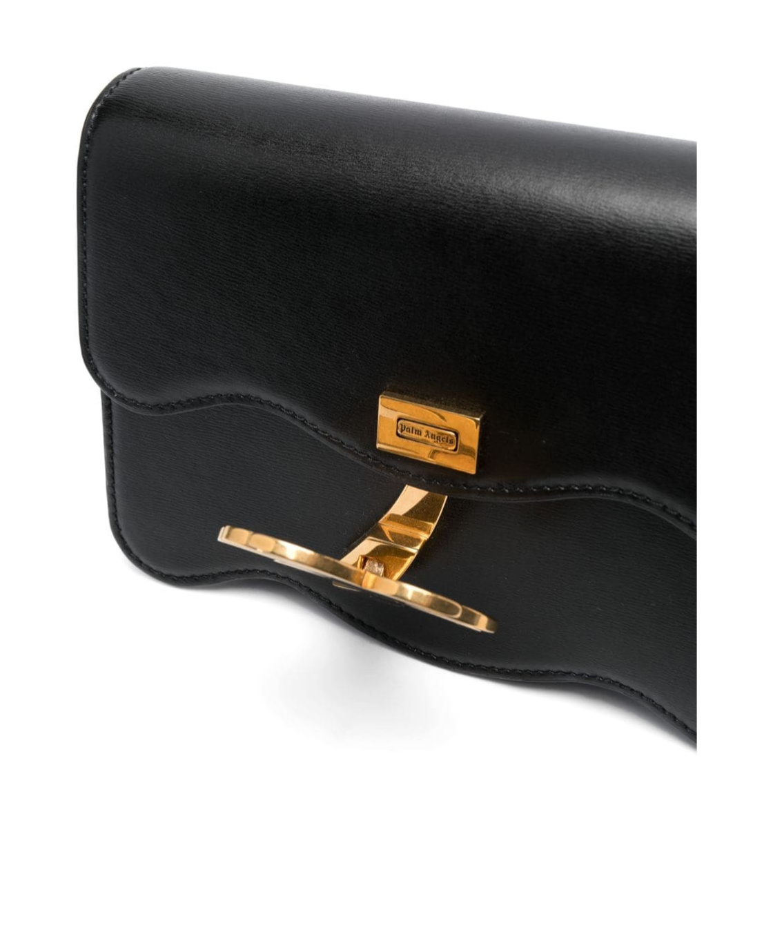 Palm Angels Palm Tree Logo Plaque Shoulder Bag In Black