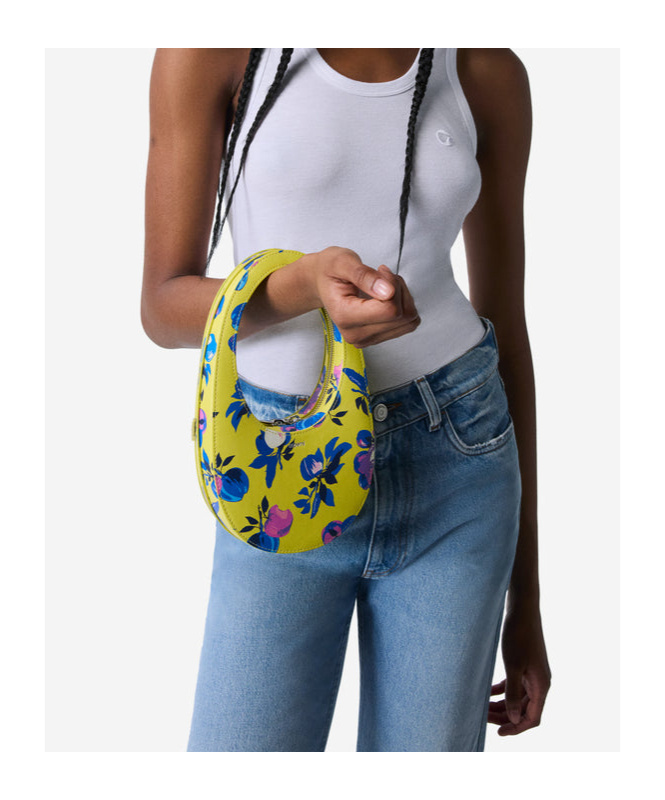 Shop Coperni Mini Swipe Print Bag In Yellow