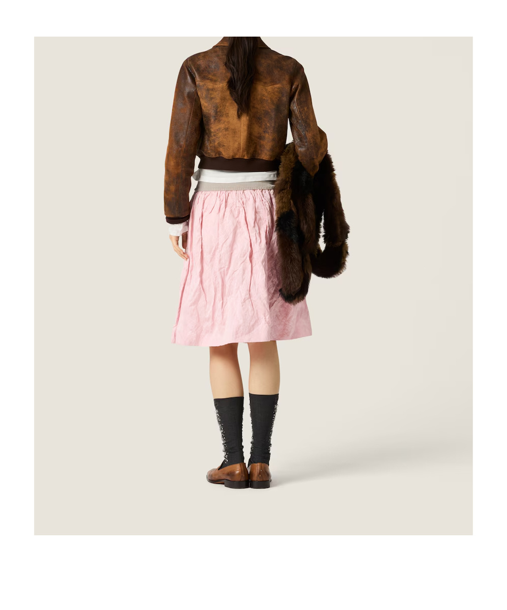 Miu Miu Duchesse Skirt In Pink