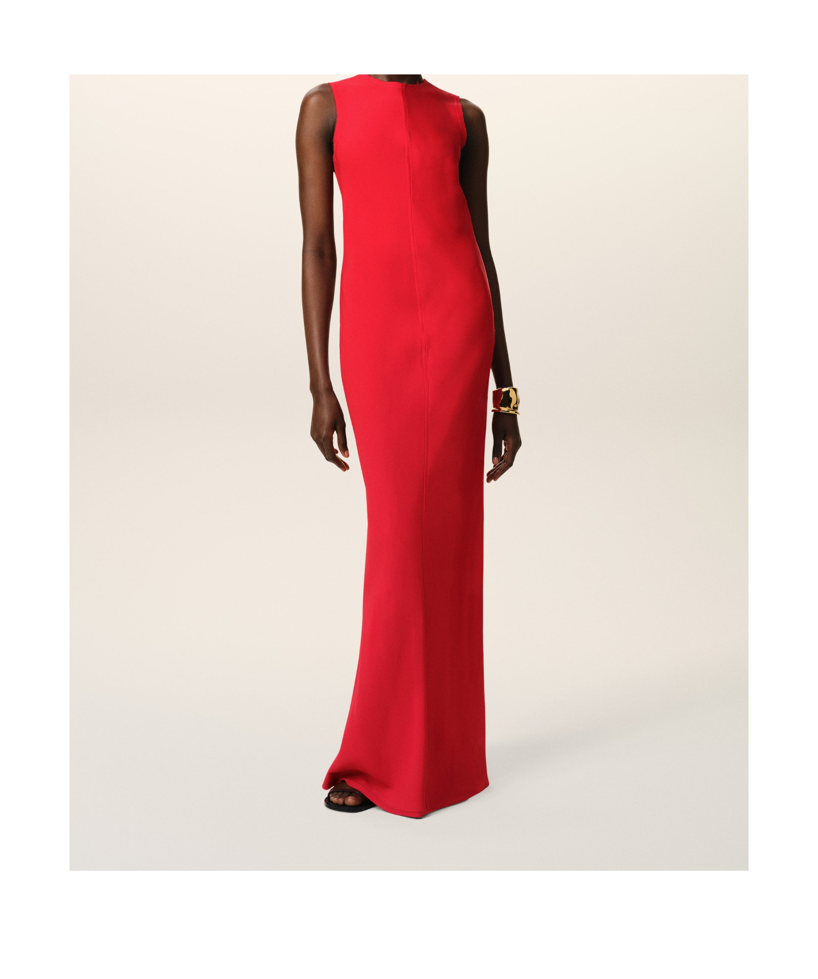 Ami Alexandre Mattiussi Ami Paris Sleeveless Maxi Dress In Red