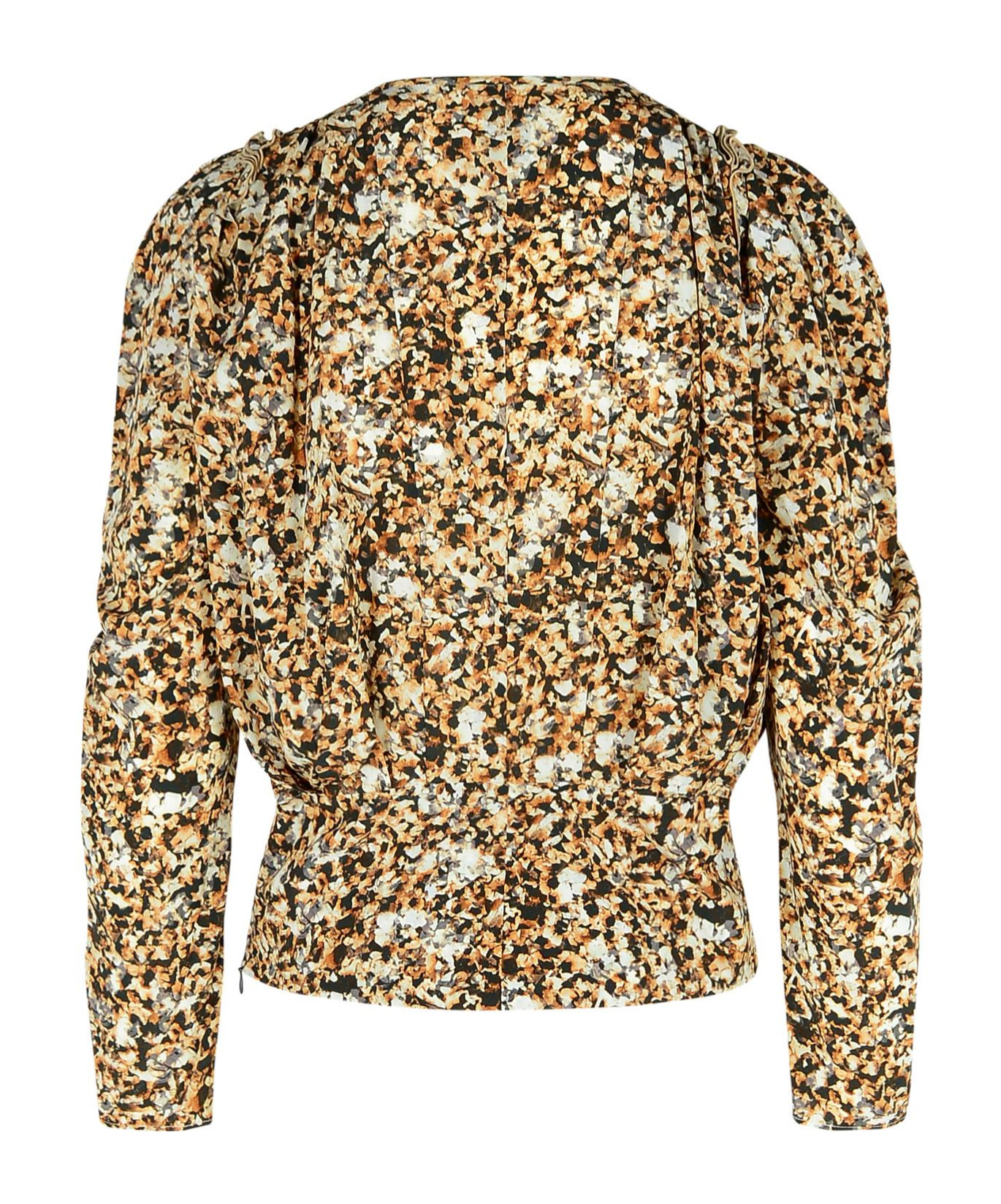 ISABEL MARANT ISABEL MARANT ZARGA PLEATED PRINTED BLOUSE