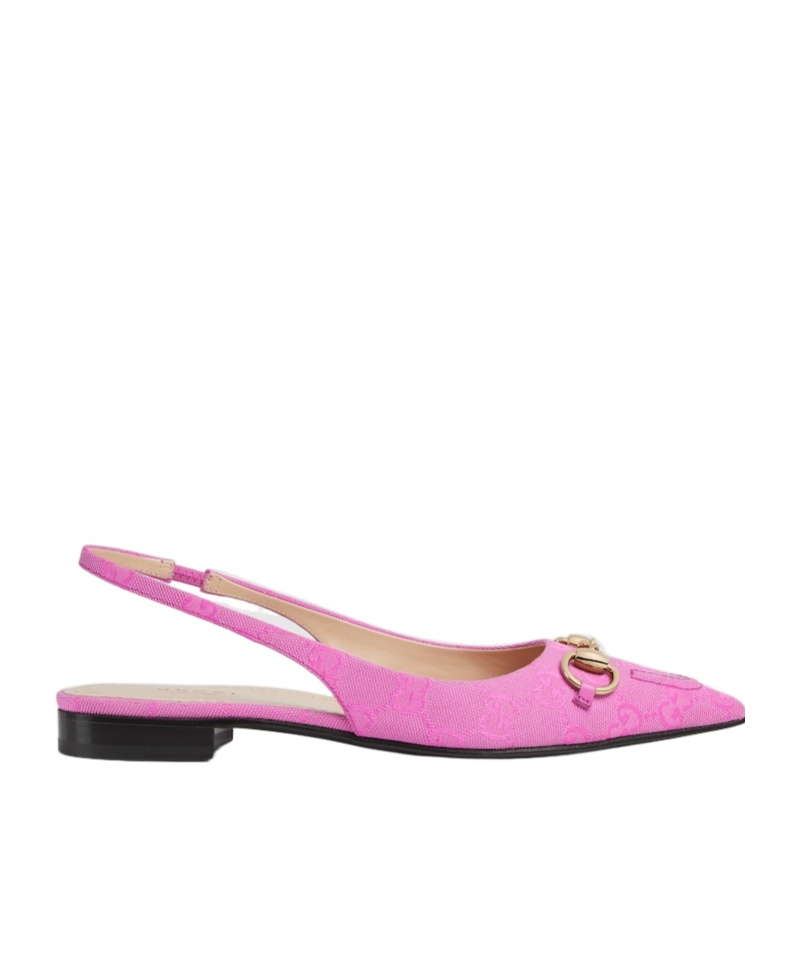 Gucci Half-heeled Ballet Flats In Multicolor