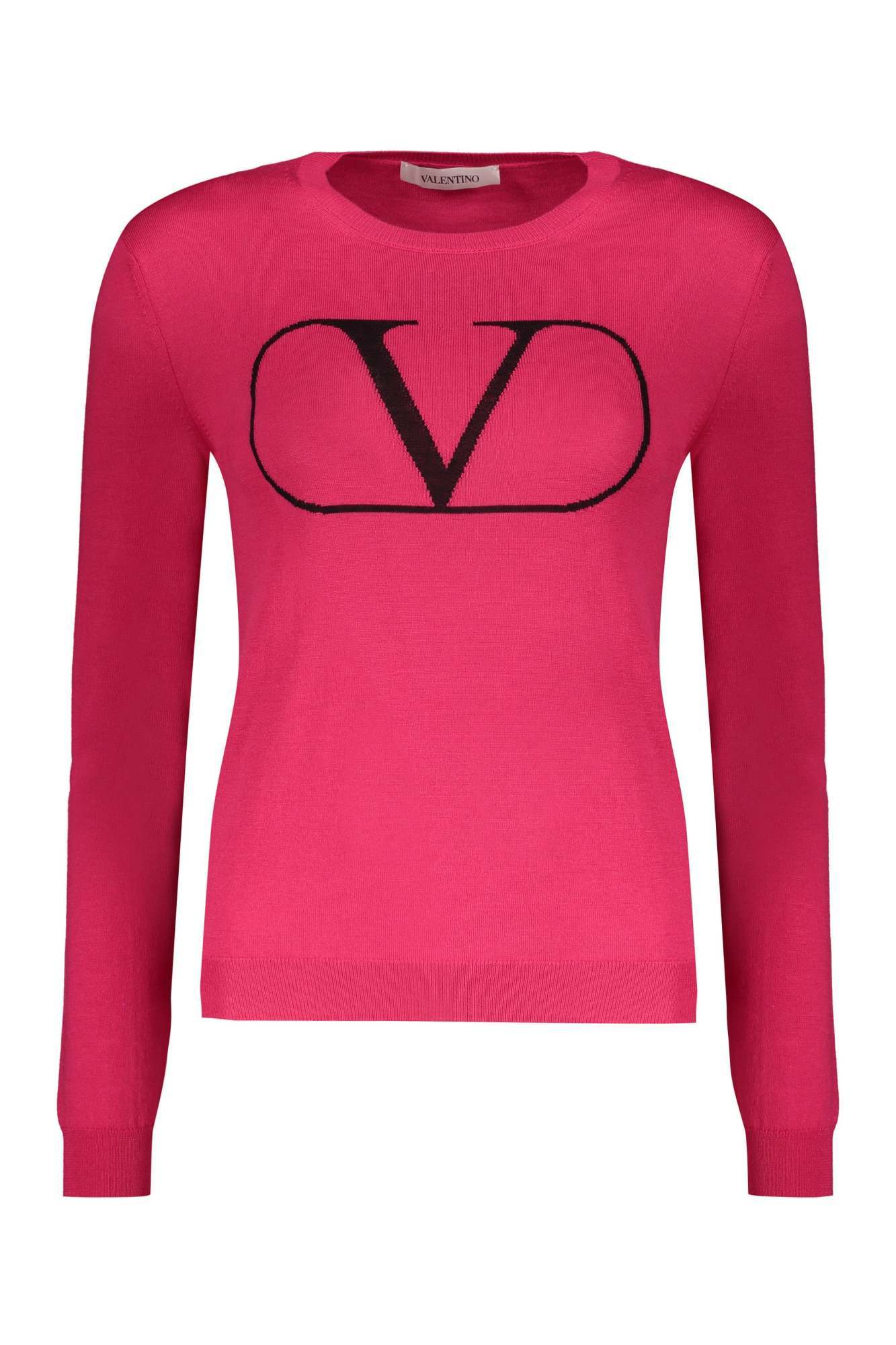 Valentino Intarsia-knit Logo Jumper