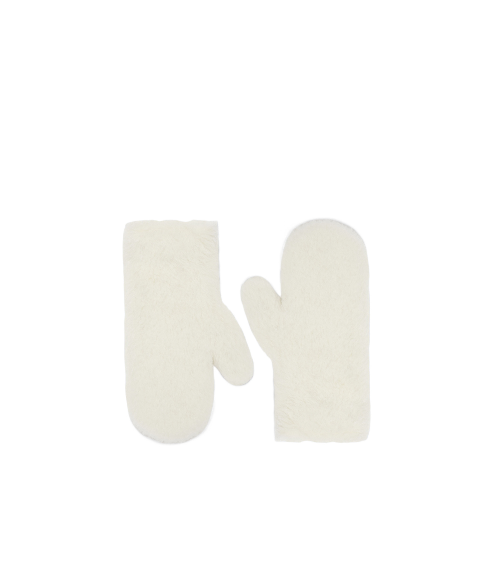 Max Mara Mittens In Alpaca And Wool Teddy Fabric