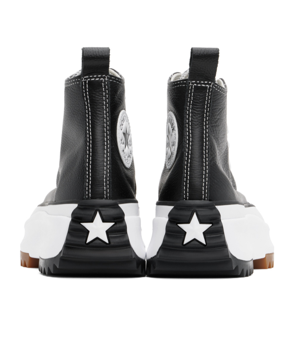 Converse Run Star Hike Hi Platform Sole Casual Sneakers In Black