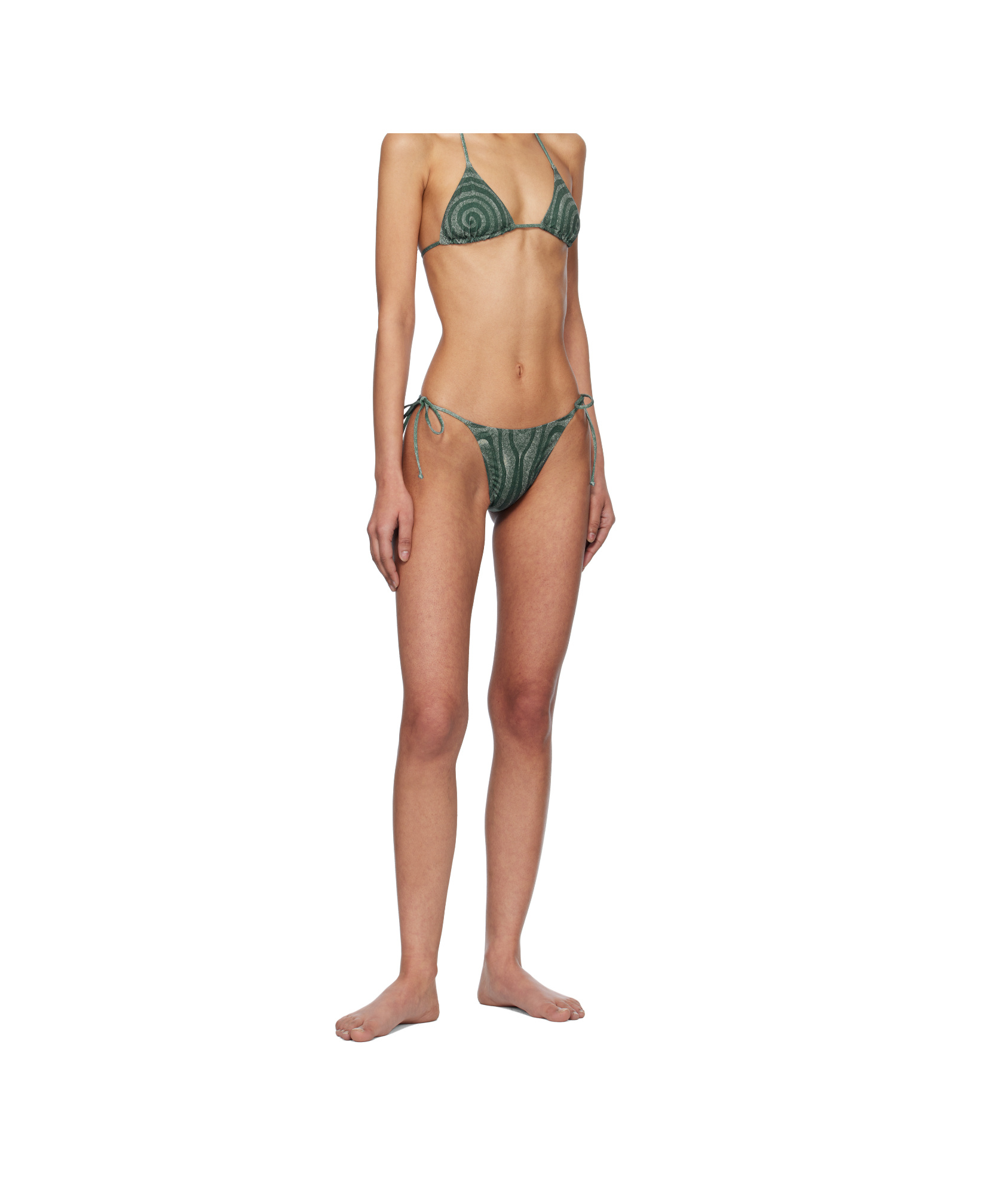 Jean Paul Gaultier 'the Spirale' Bikini In Green