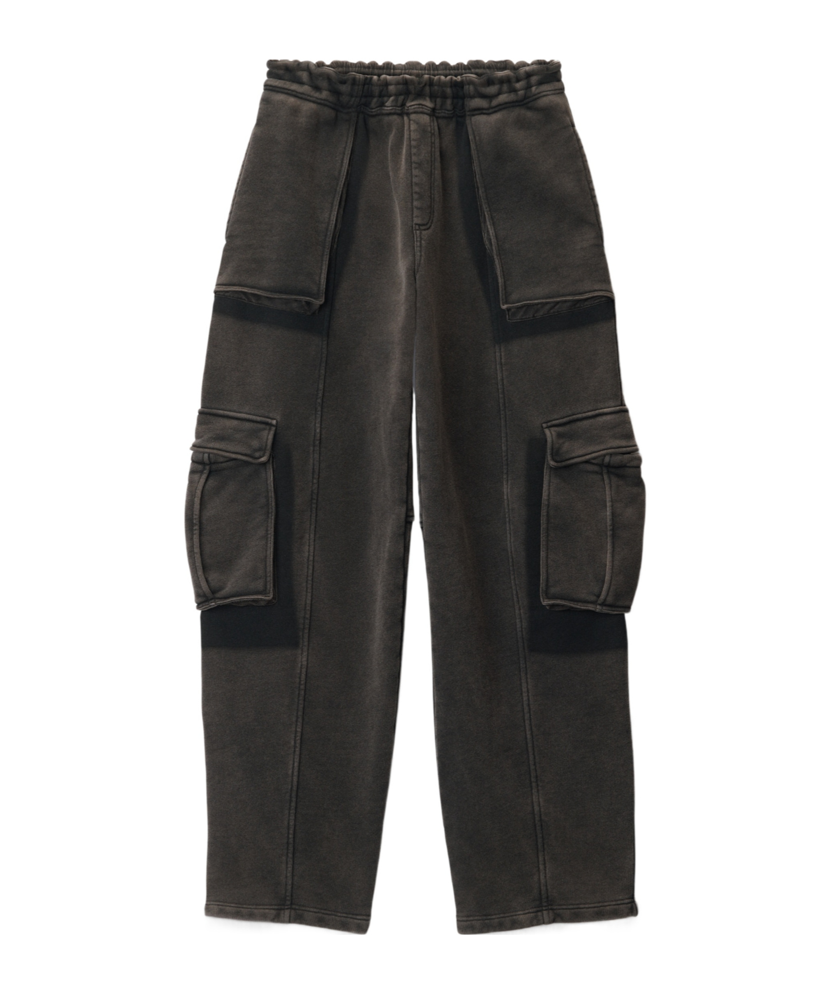 Alexander Wang T By  Oversized Cargo Trousers In Black