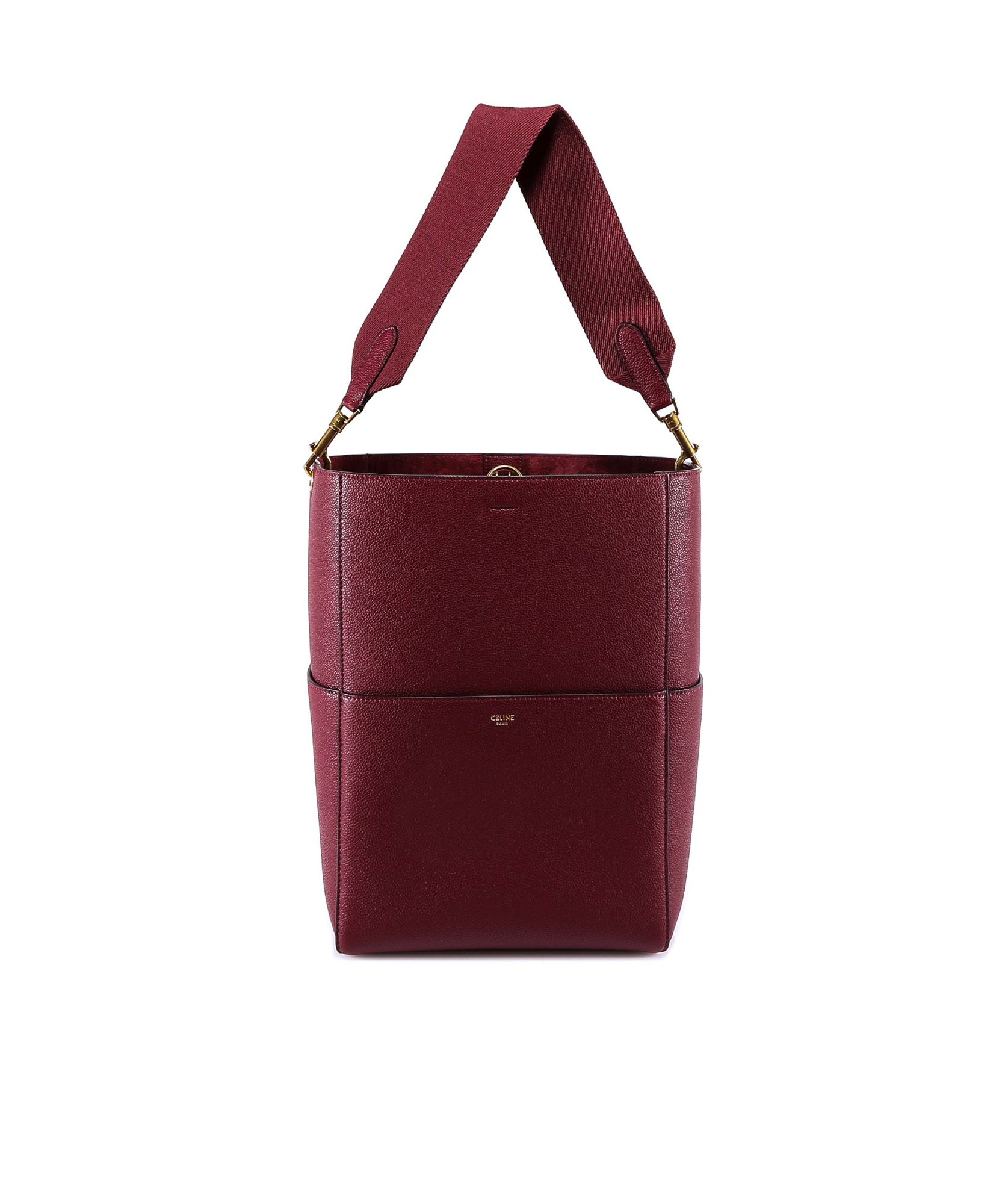 Celine Logo Handbag In Brown