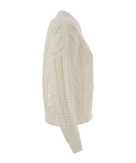 Brunello Cucinelli Cable-knit Mesh Jumper In Nude