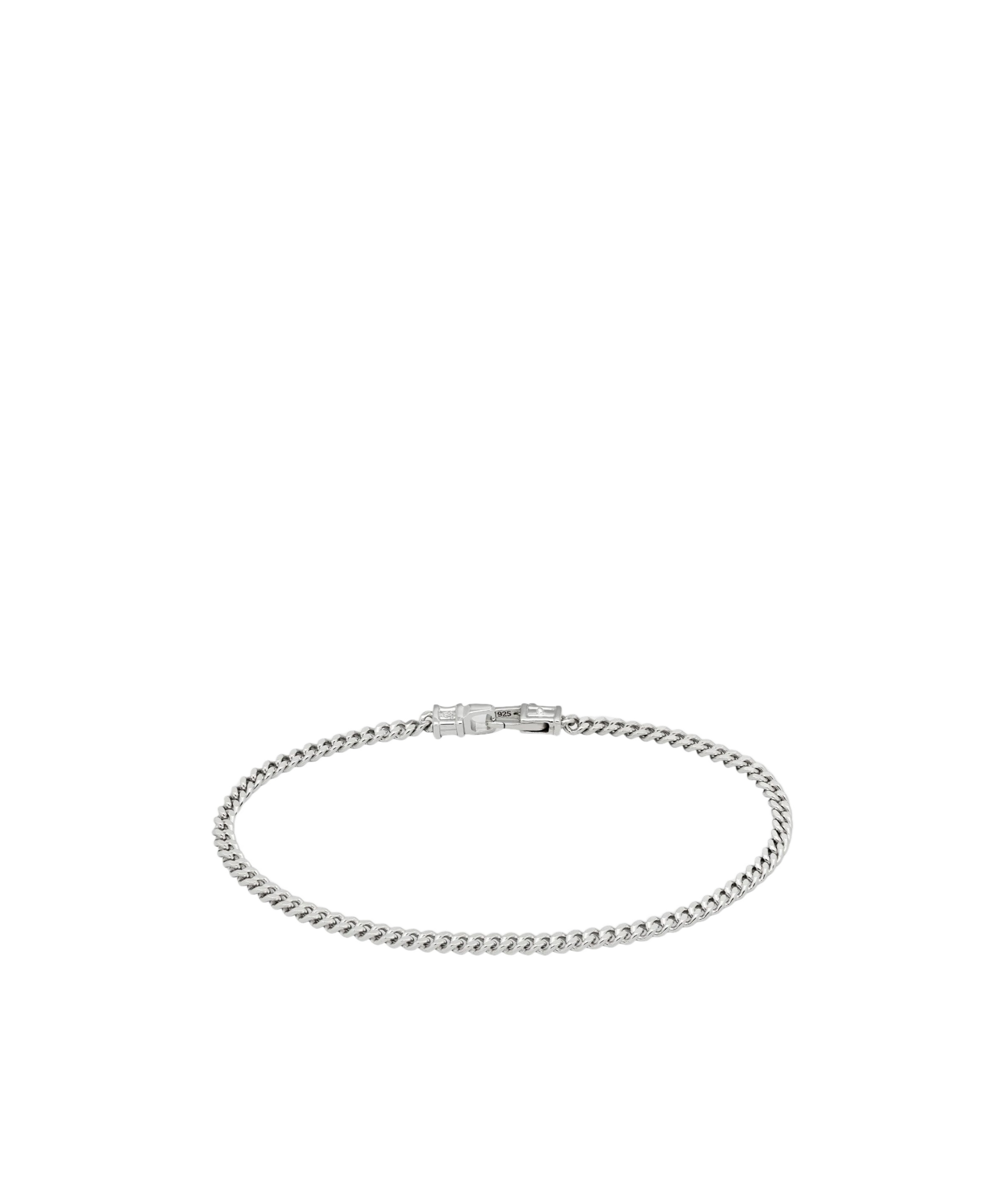Tom Wood Curb Bracelet M Silver In Metallic